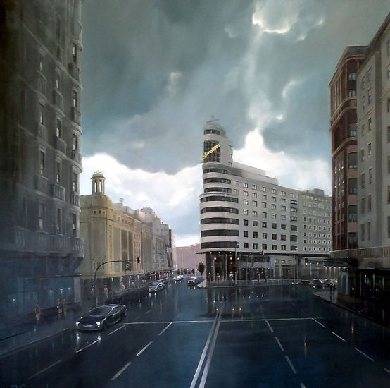 GRAN VIA 4 Mixed media Panel Others