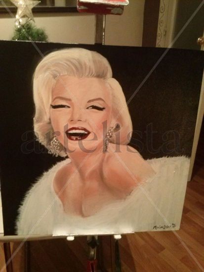 Marilin Monroe Oil Canvas Portrait