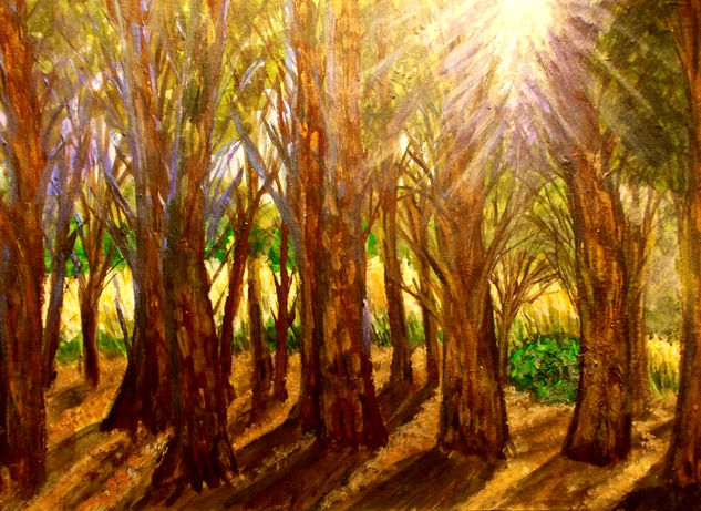 ENERGIA....BOSQUE MIRAMAR Acrylic Card Landscaping