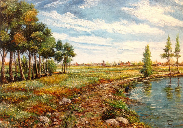 Lavandera Oil Canvas Landscaping