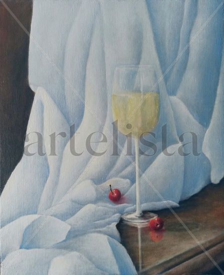 Cerezas rojas Oil Canvas Still Life Paintings