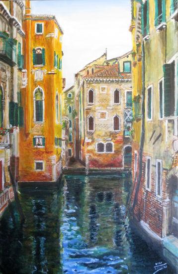 Rincones de Venecia - Venice's corners Acrylic Canvas Landscaping