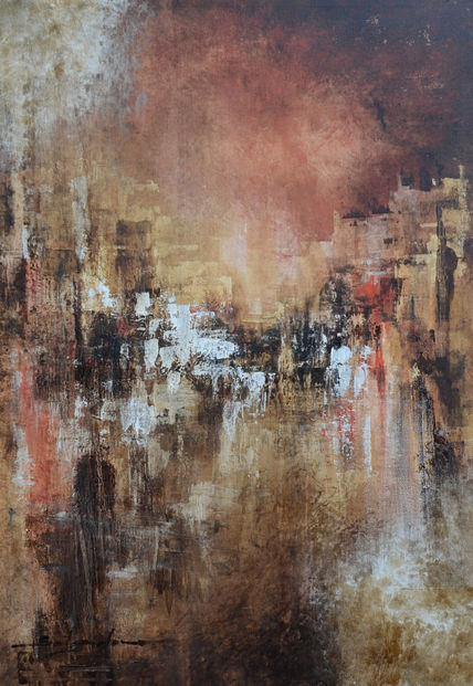 Ciudad Abstracta Roja
