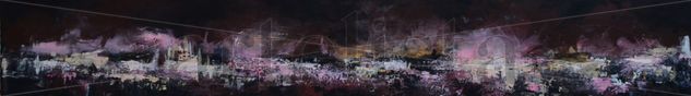 Panoramica Noche Acrylic Canvas Landscaping