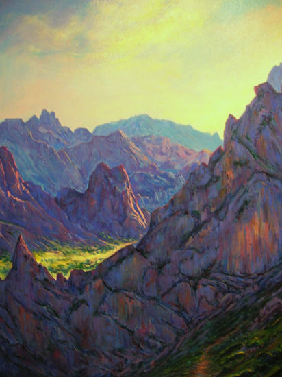 Picos de Europa "Luces filtradas en la memoria" - 62 Acrylic Canvas Landscaping