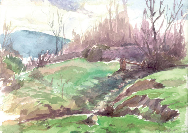 Invierno en la Barranca Watercolour Paper Landscaping