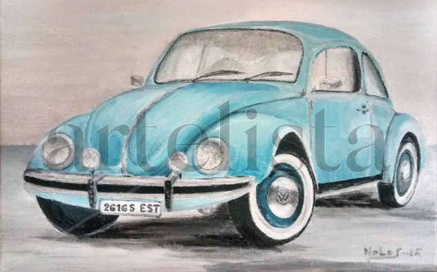 Volkswagen Escarabajo antiguo Others Canvas Figure Painting