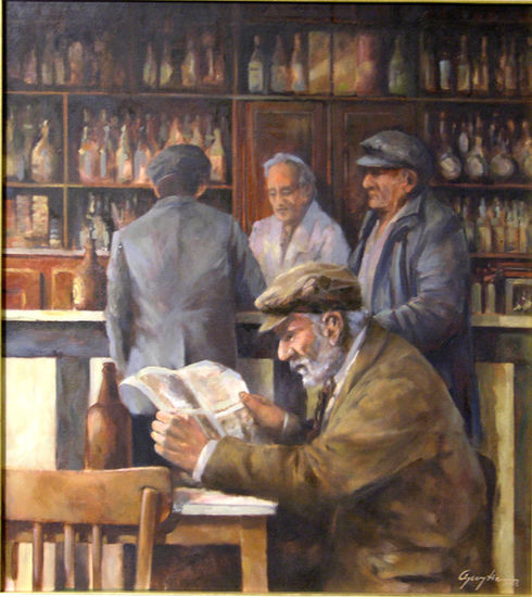 leyendo un rato Oil Canvas Figure Painting