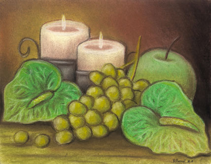 Manzana y uvas...
