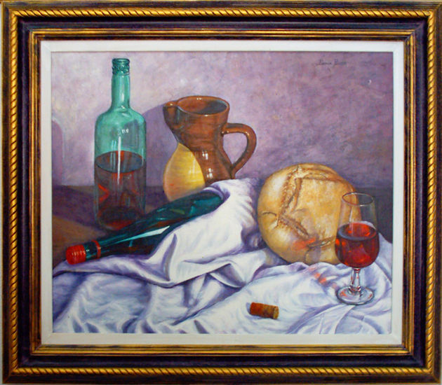 BODEGON DEL PAN Oil Canvas Still Life Paintings