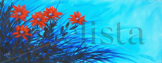 FLORECILLAS Acrylic Canvas Floral Painting