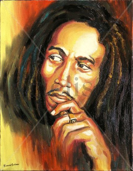 Bob Marley Oil Canvas Portrait