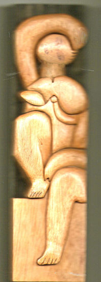 FIGURA SENTADA Wood Figurative