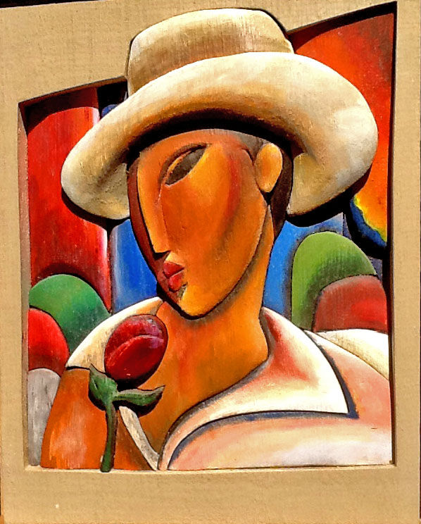 MUJER CON SOMBRERO