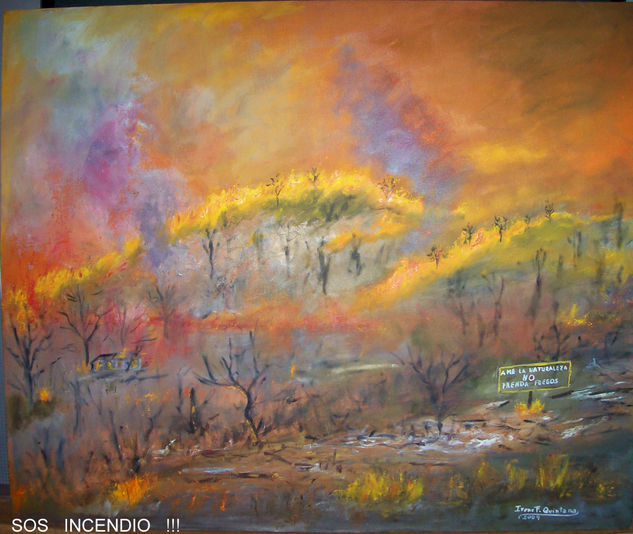 SOS   INCENDIO!!! Oil Canvas Landscaping