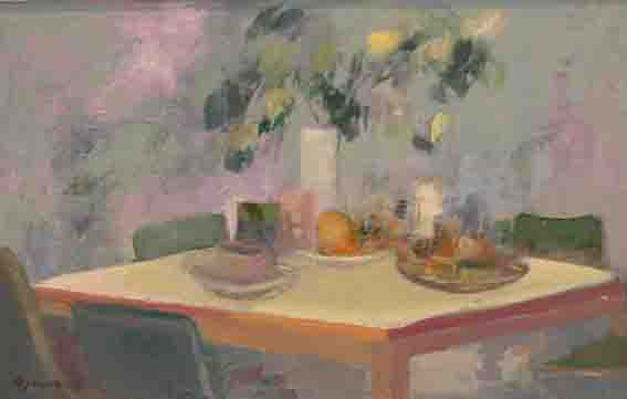 desayuno Oil Panel Still Life Paintings