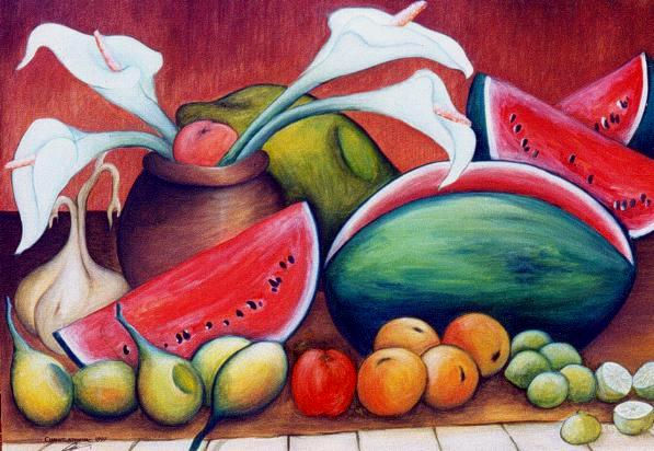 Sandias Oil Canvas Still Life Paintings