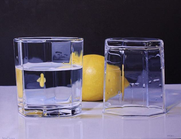 Transparencias II, azul profundo Oil Canvas Still Life Paintings