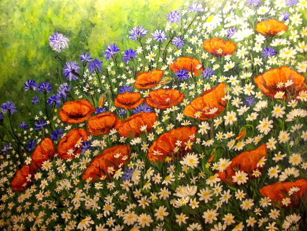 PRIMAVERA..... Acrylic Panel Floral Painting