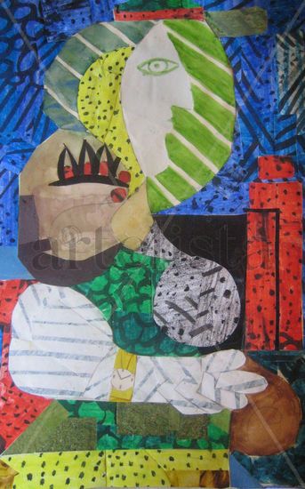 Collage de obra Picasso 2 Cartulina Figura