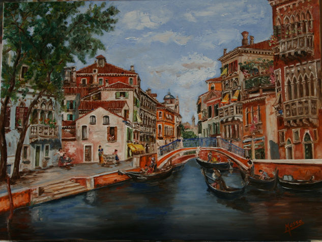 Rincon de Venecia Oil Canvas Landscaping