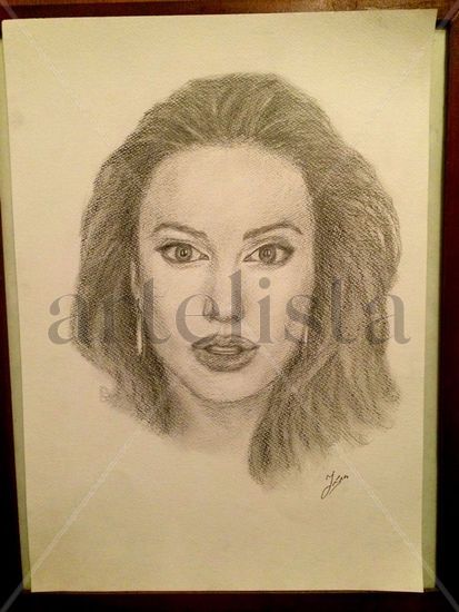 Angelina Jolie Charcoal