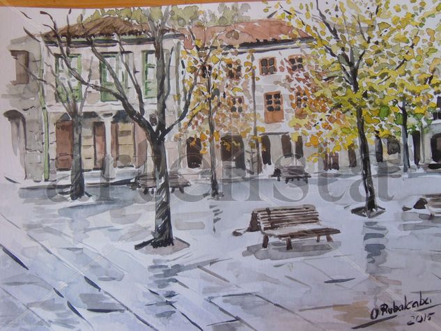 Plaza de la Verdura, Watercolour Paper Landscaping