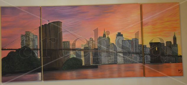 Atardecer en New York Oil Canvas Landscaping