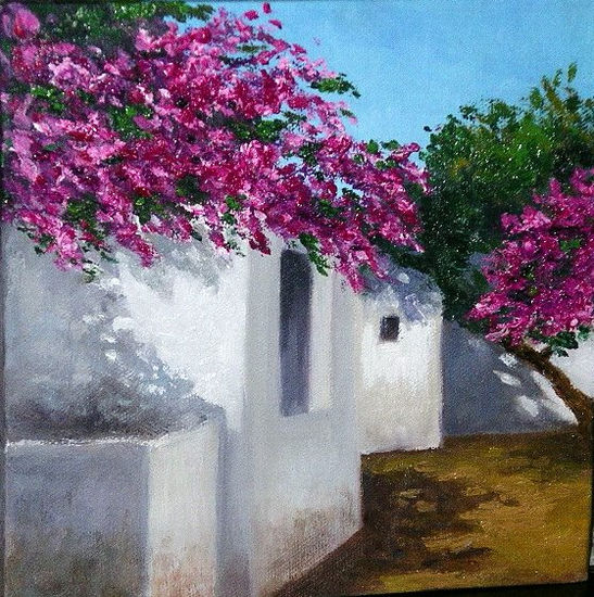 Buganvilla Oil Canvas Landscaping