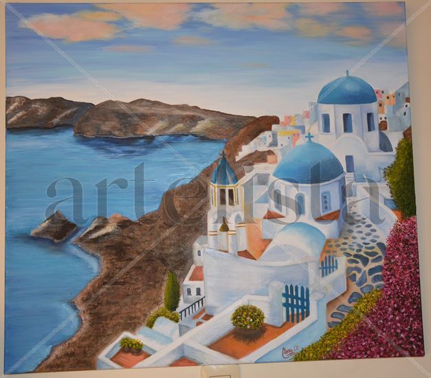 Isla Griega Oil Canvas Landscaping