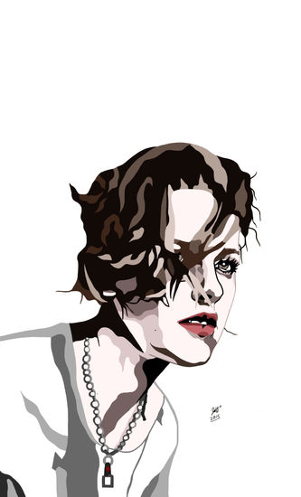 Kristen Stewart by Slimane, copydraw by jlb. 