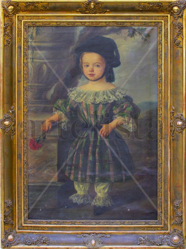 Oleo realizado por el pintor Gomez y Cros Antonio 1808- 1863