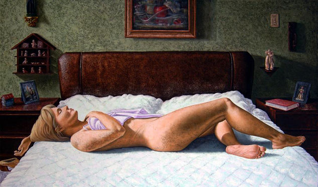 Habitacion - serie Violacion a la Intimidad Oil Canvas Nude Paintings