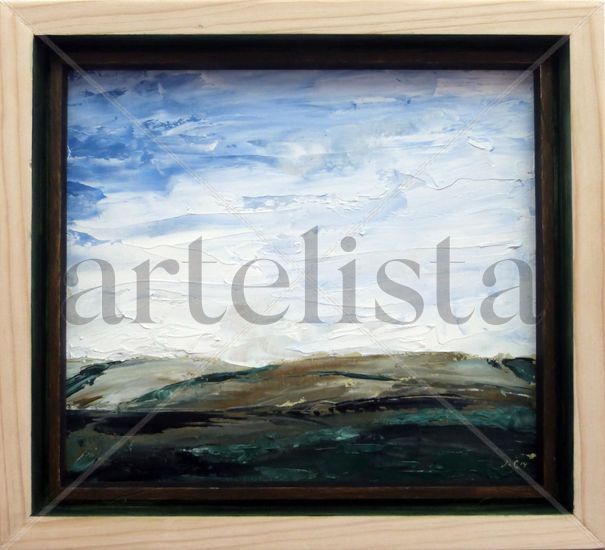 PAISAJE CON NEGRO Oil Panel Landscaping