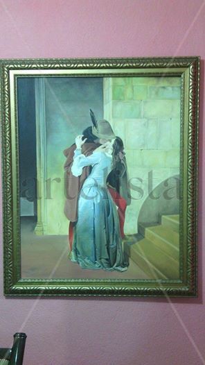 EL BESO Oil Canvas Figure Painting