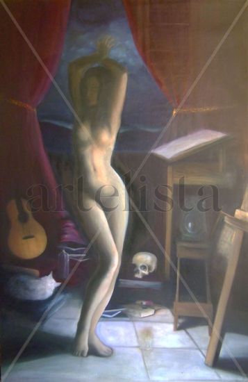 estudio Óleo Lienzo Desnudos