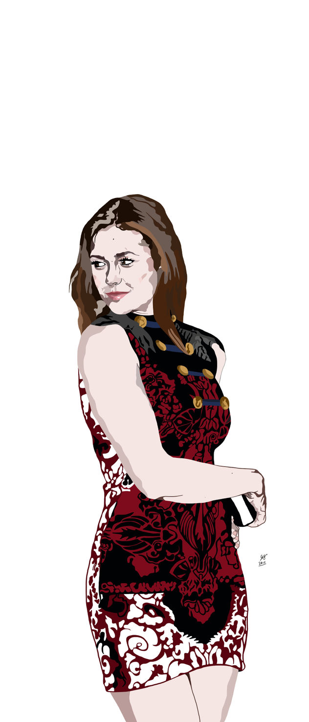 nina dobrev, copydraw by jlb.