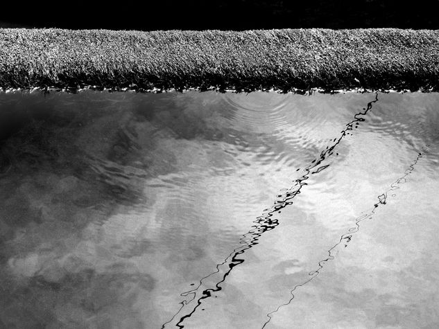 Represa de Sueva Naturaleza Blanco y Negro (Digital)