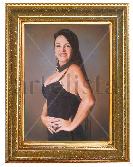 Retratos al óleo,...