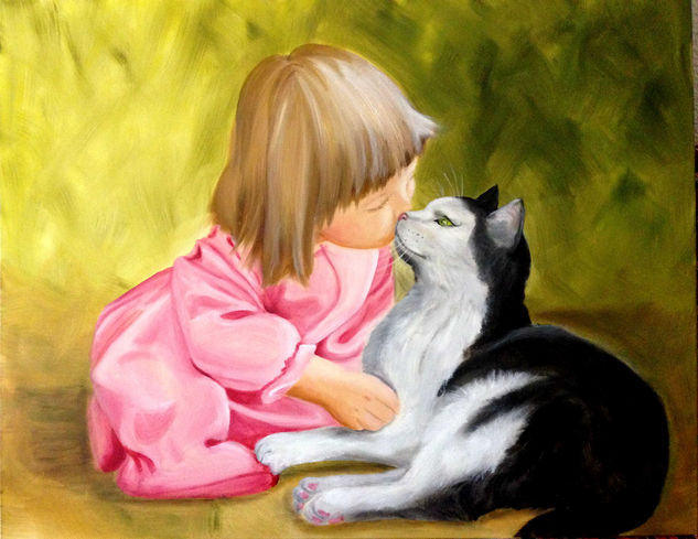 Amor desinteresado 4 Oil Canvas Animals