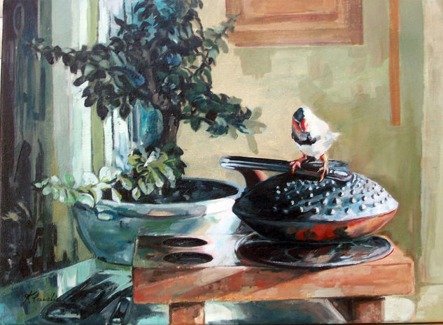 THE BIRD Oil Canvas Still Life Paintings