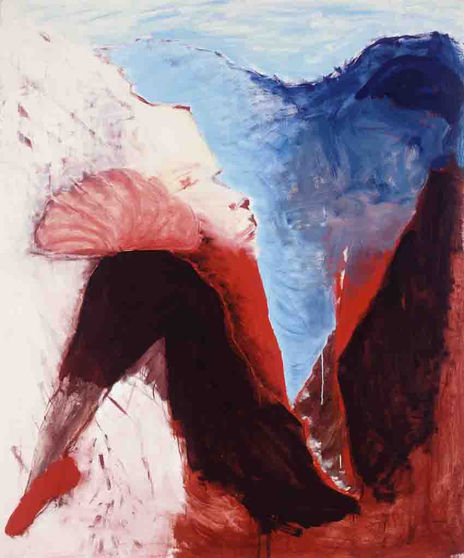 A figure sitting in...