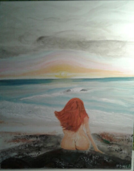 El dia libre. Acrylic Canvas Nude Paintings