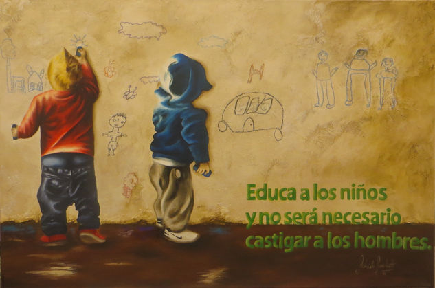 Educar a los niños Oil Canvas Figure Painting