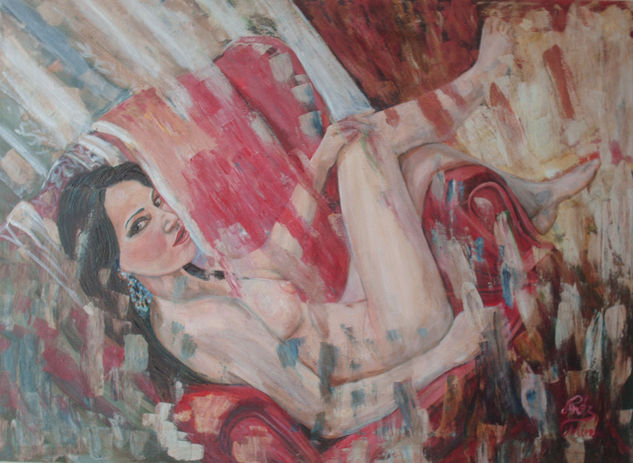 María del Mar I Mixed media Canvas Nude Paintings