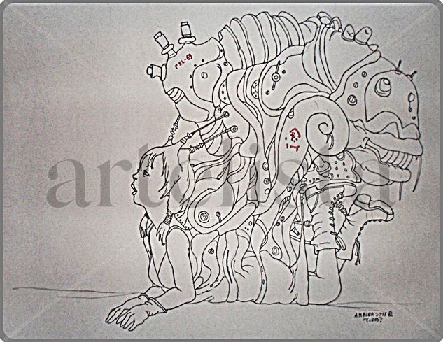 maquina caracol. Tinta