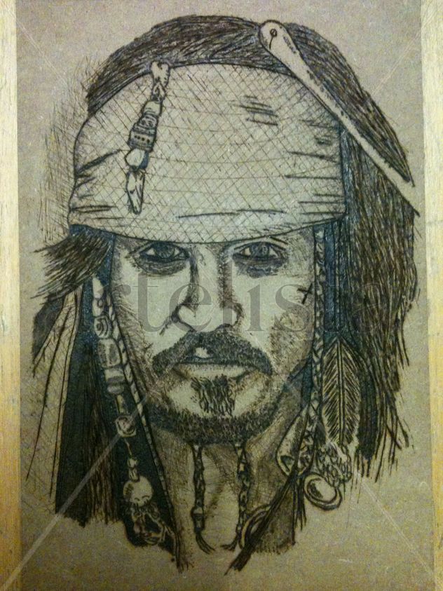 Pirograbado JACK SPARROW (Piratas del Caribe)