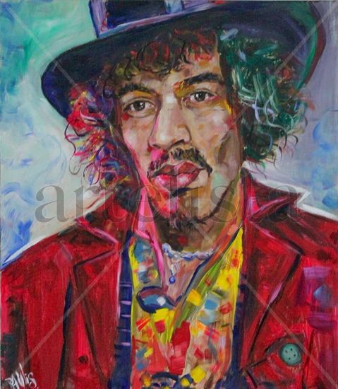 Jimi Hendrix Acrílico Tabla Retrato