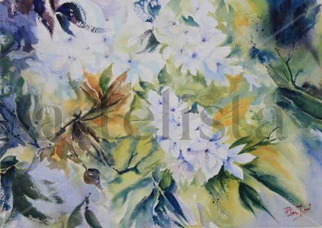 Flor blanca frutal
