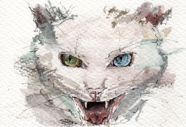 Gato 1 Mixed media Paper Animals